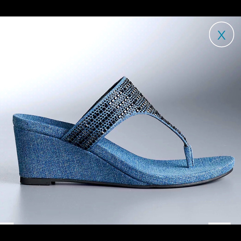 Vera Wang Denim Sandals